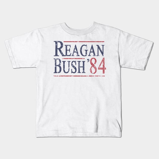 Reagan Bush 84 Kids T-Shirt by E